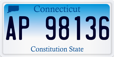 CT license plate AP98136