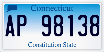 CT license plate AP98138