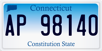 CT license plate AP98140