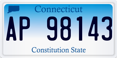 CT license plate AP98143