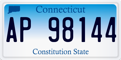 CT license plate AP98144