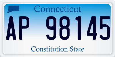 CT license plate AP98145