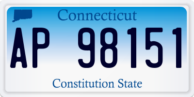 CT license plate AP98151