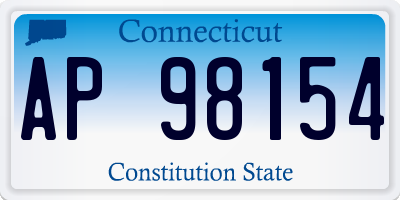 CT license plate AP98154