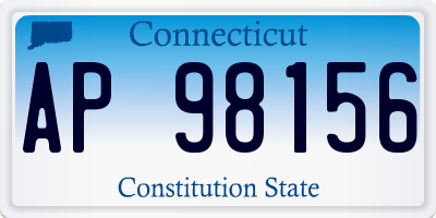 CT license plate AP98156