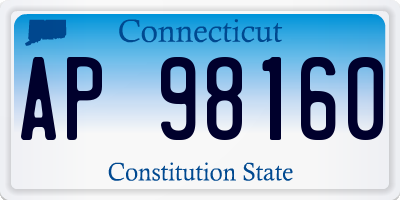 CT license plate AP98160