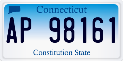 CT license plate AP98161