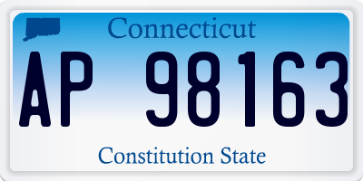 CT license plate AP98163