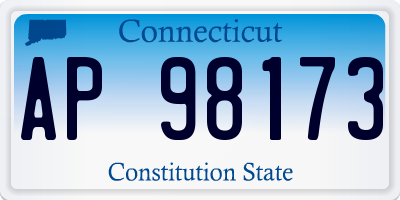 CT license plate AP98173