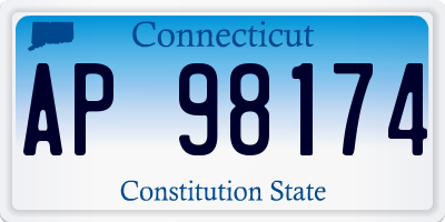 CT license plate AP98174