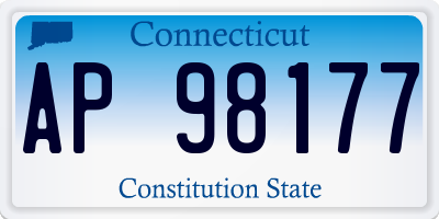 CT license plate AP98177