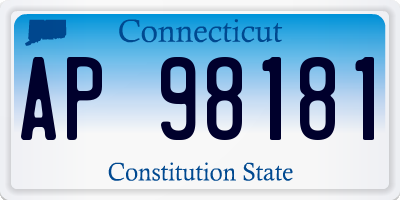 CT license plate AP98181