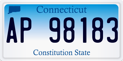 CT license plate AP98183