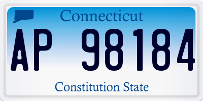 CT license plate AP98184