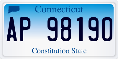 CT license plate AP98190