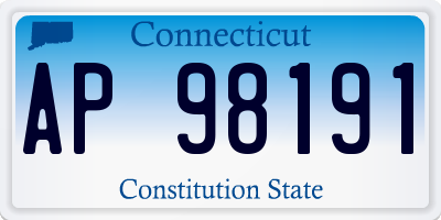 CT license plate AP98191