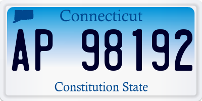 CT license plate AP98192