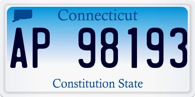 CT license plate AP98193