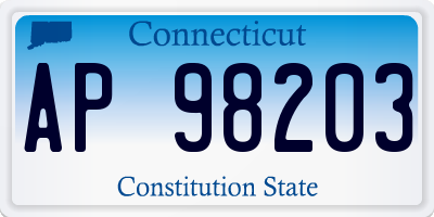 CT license plate AP98203