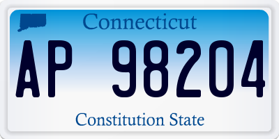 CT license plate AP98204