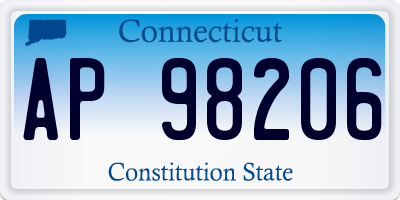 CT license plate AP98206