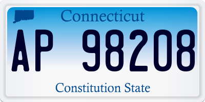 CT license plate AP98208