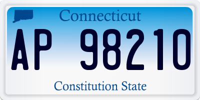 CT license plate AP98210