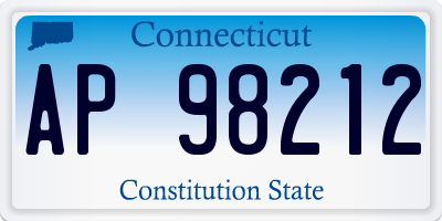 CT license plate AP98212