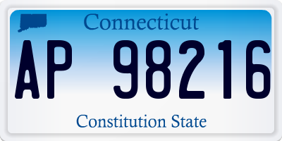 CT license plate AP98216