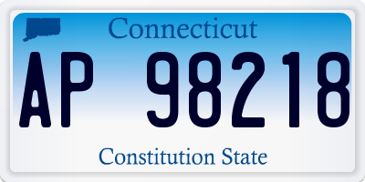 CT license plate AP98218