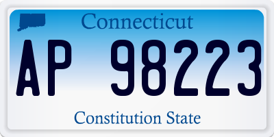 CT license plate AP98223