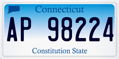 CT license plate AP98224