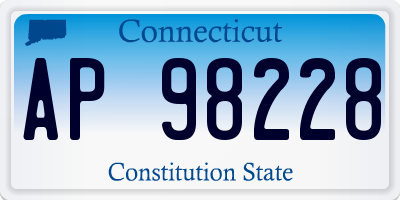 CT license plate AP98228