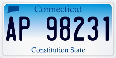 CT license plate AP98231