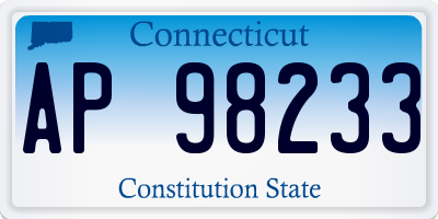 CT license plate AP98233