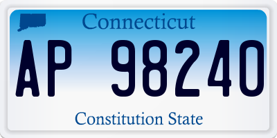 CT license plate AP98240