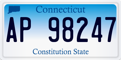 CT license plate AP98247