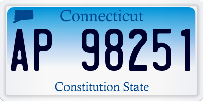 CT license plate AP98251