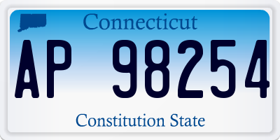 CT license plate AP98254