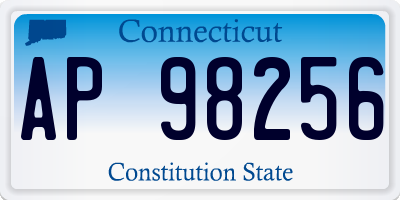 CT license plate AP98256