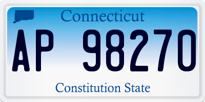 CT license plate AP98270