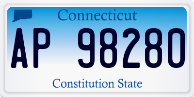 CT license plate AP98280