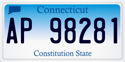 CT license plate AP98281