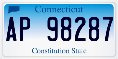 CT license plate AP98287