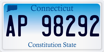 CT license plate AP98292