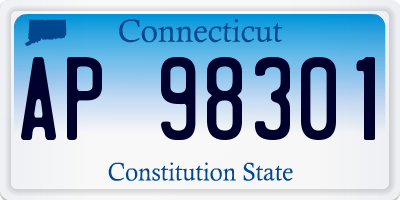 CT license plate AP98301