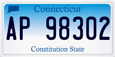 CT license plate AP98302