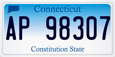 CT license plate AP98307