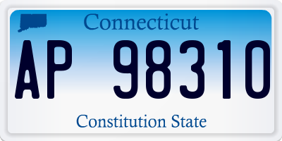 CT license plate AP98310