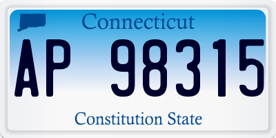 CT license plate AP98315